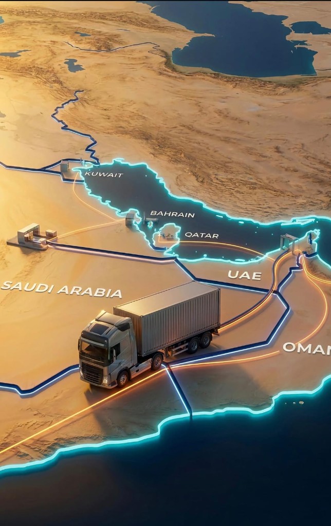 Bagariya Transport closed body truck across Middle East logistics network
